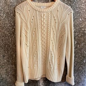Cream Cable-Knit J. Crew Sweater